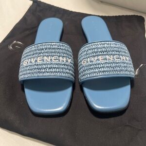 Givenchy denim raffia flat AUTHENTIC!!!!!!